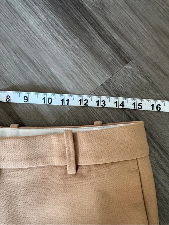 Ann Taylor 4 petite dress pants trousers camel tan Devin fit work wear business - Picture 6 of 9